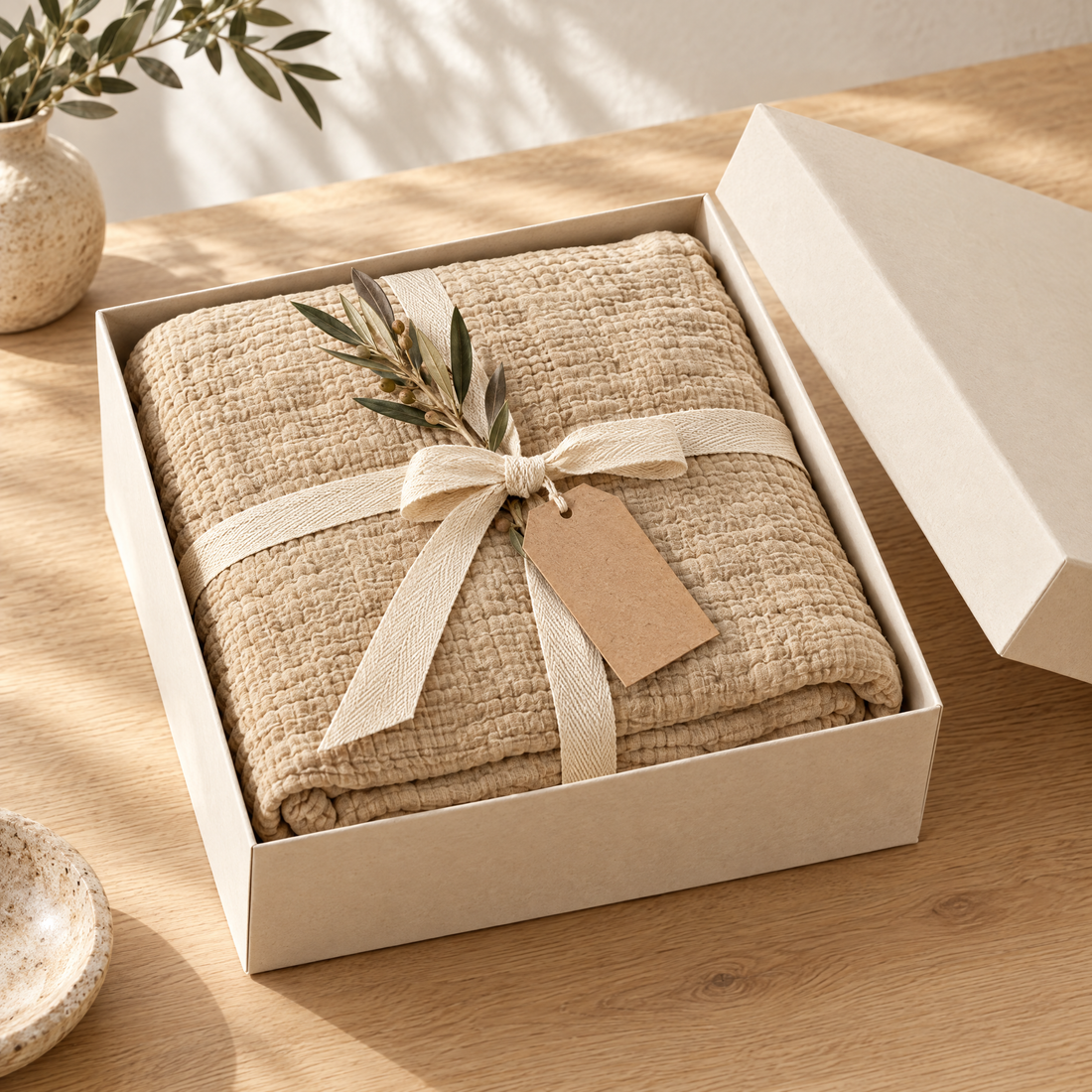Musselindecke in der Geschenkbox